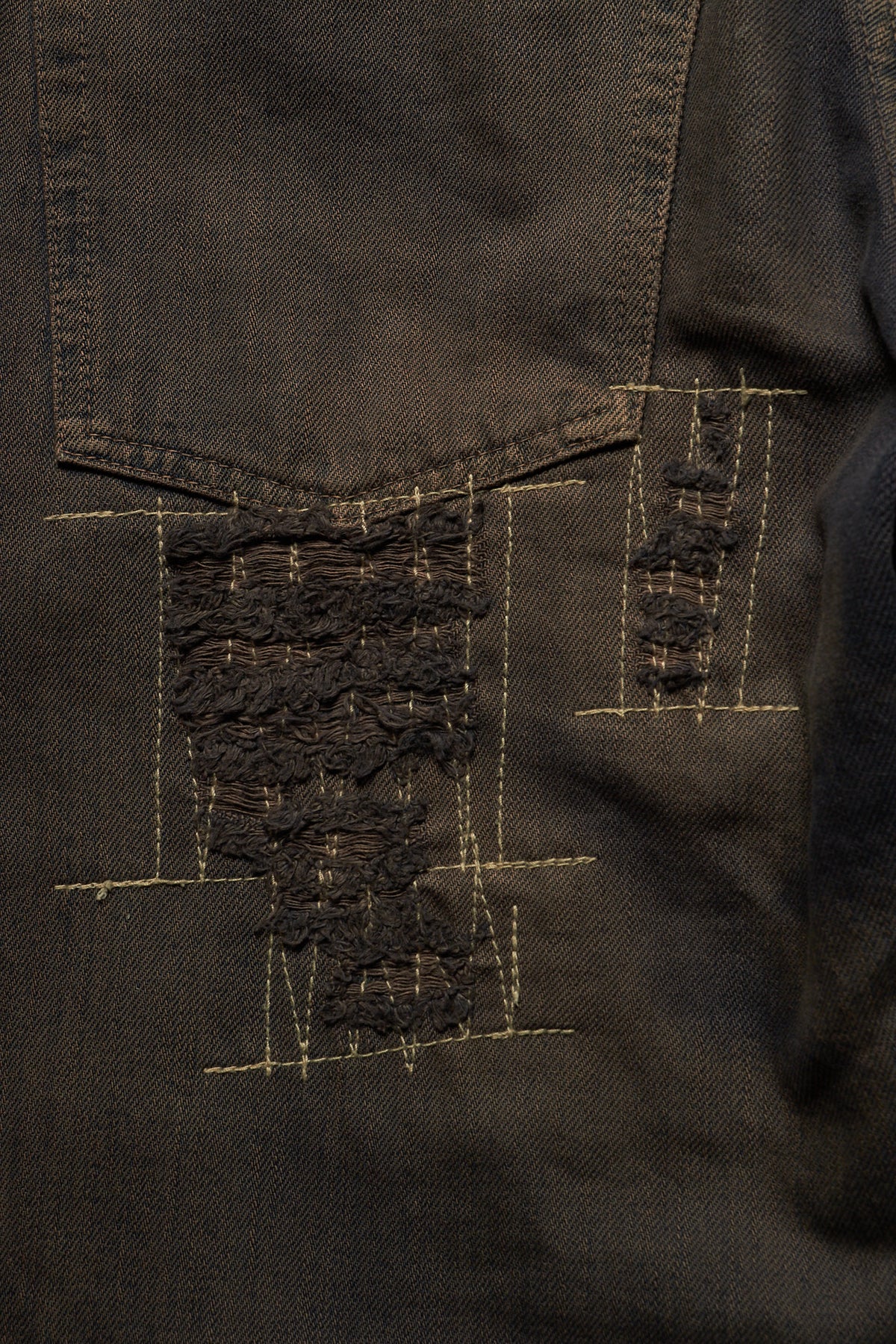 IFSIXWASNINE MUD MAX BOOTCUT PIERCED BLACK DENIM
