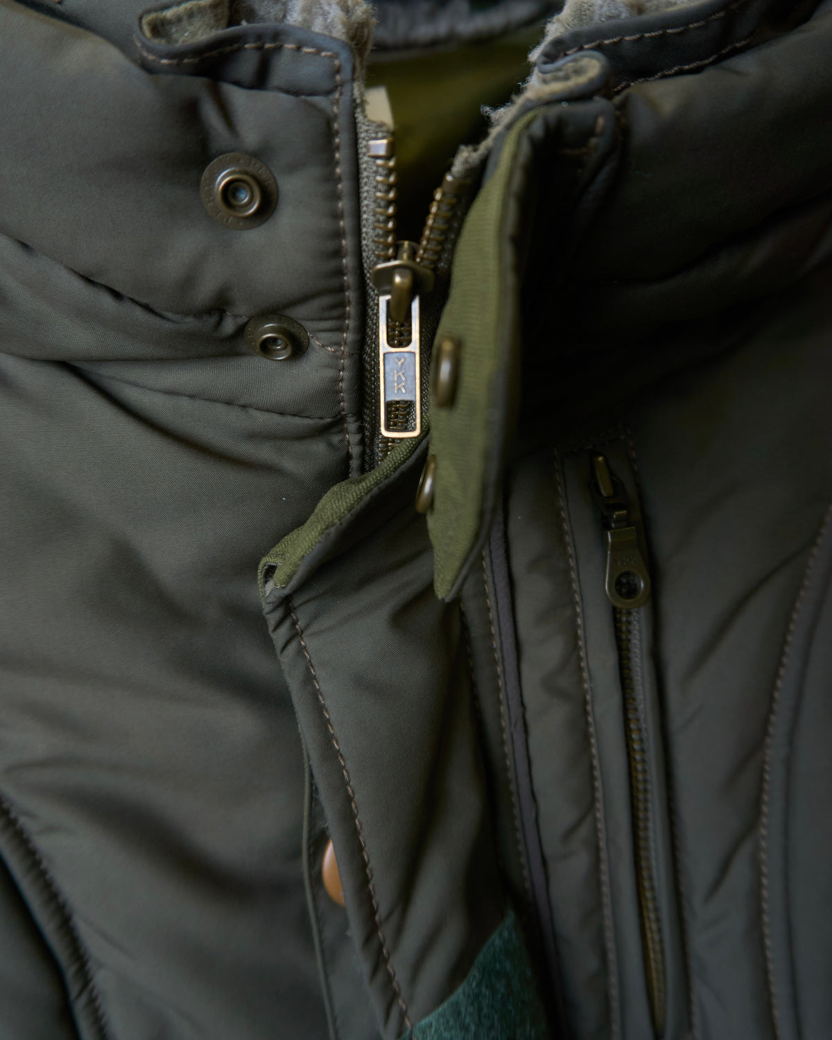 L.G.B. [PARACHUTE DOWN/JK] Emerald Double Zip Fur Bono