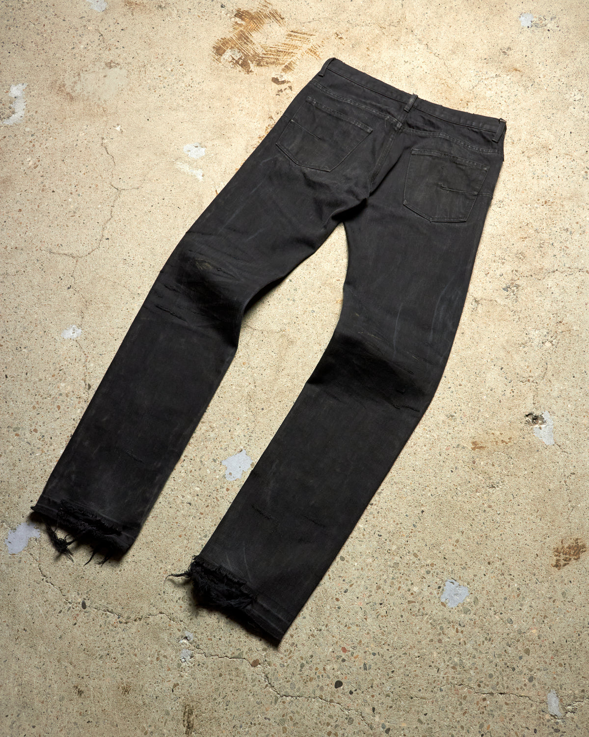 DIOR HOMME HEDI SLIMANE SS07 [WE LOOK GOOD TOGETHER] GOLD DUST HEAVY BLACK STRIPPED WAX DENIM