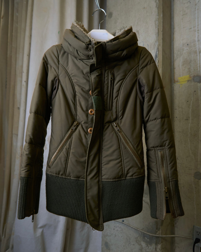 L.G.B. [PARACHUTE DOWN/JK] Emerald Double Zip Fur Bono