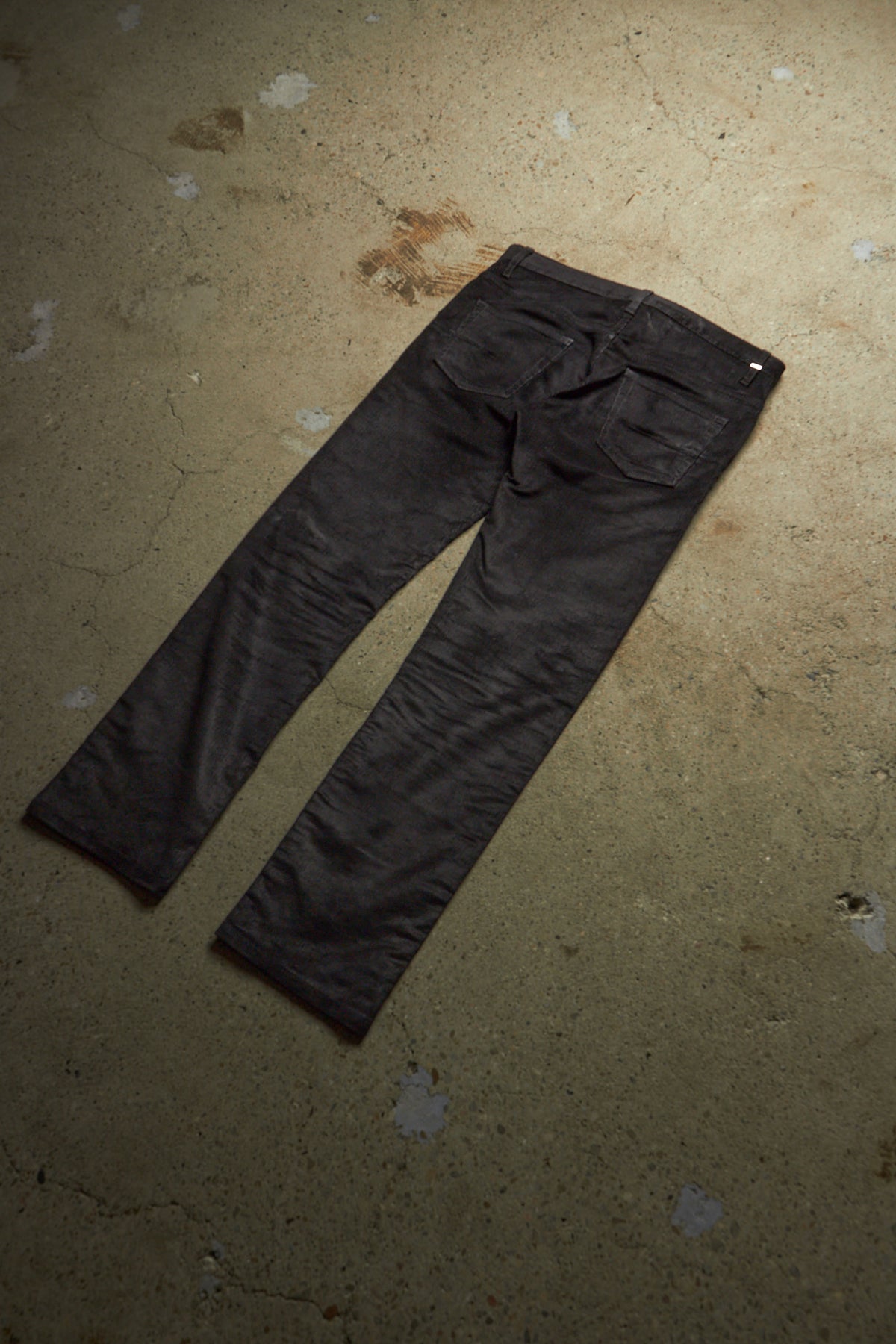 DIOR AW 07 [NAVIGATE] BLACK CORDUROY WAXED PANTS