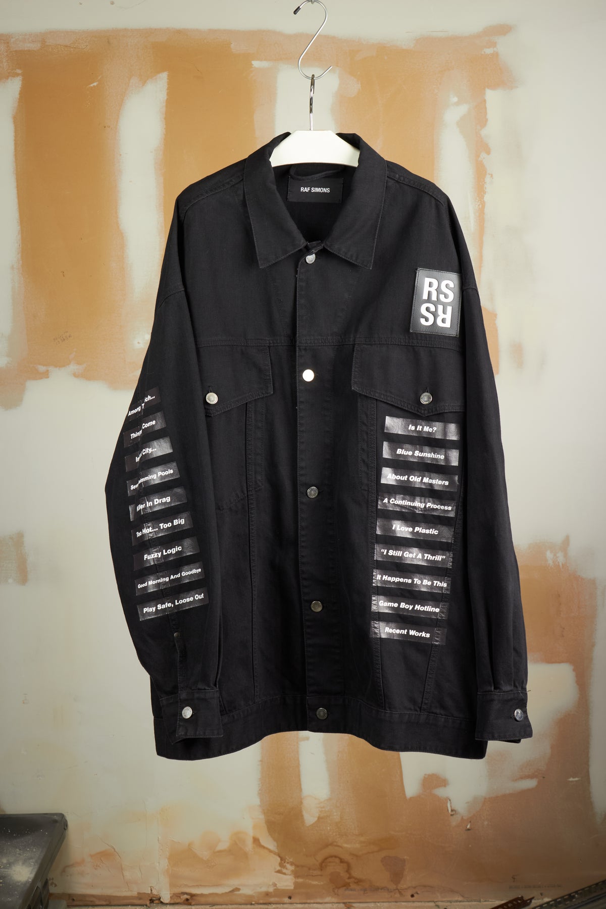 RAF SIMONS SS18 REDUX [CLOSER] PRINT OVERSIZED DENIM JACKET