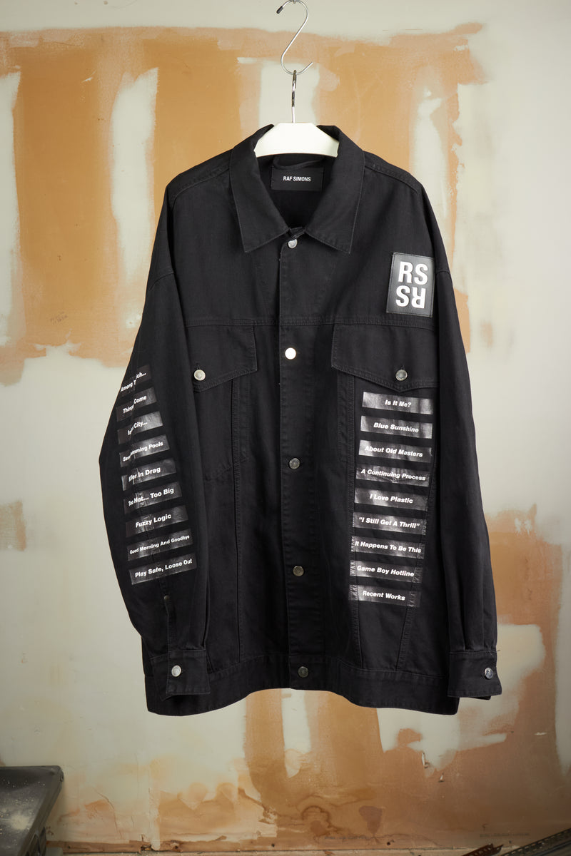 RAF SIMONS SS18 REDUX [CLOSER] PRINT OVERSIZED DENIM JACKET