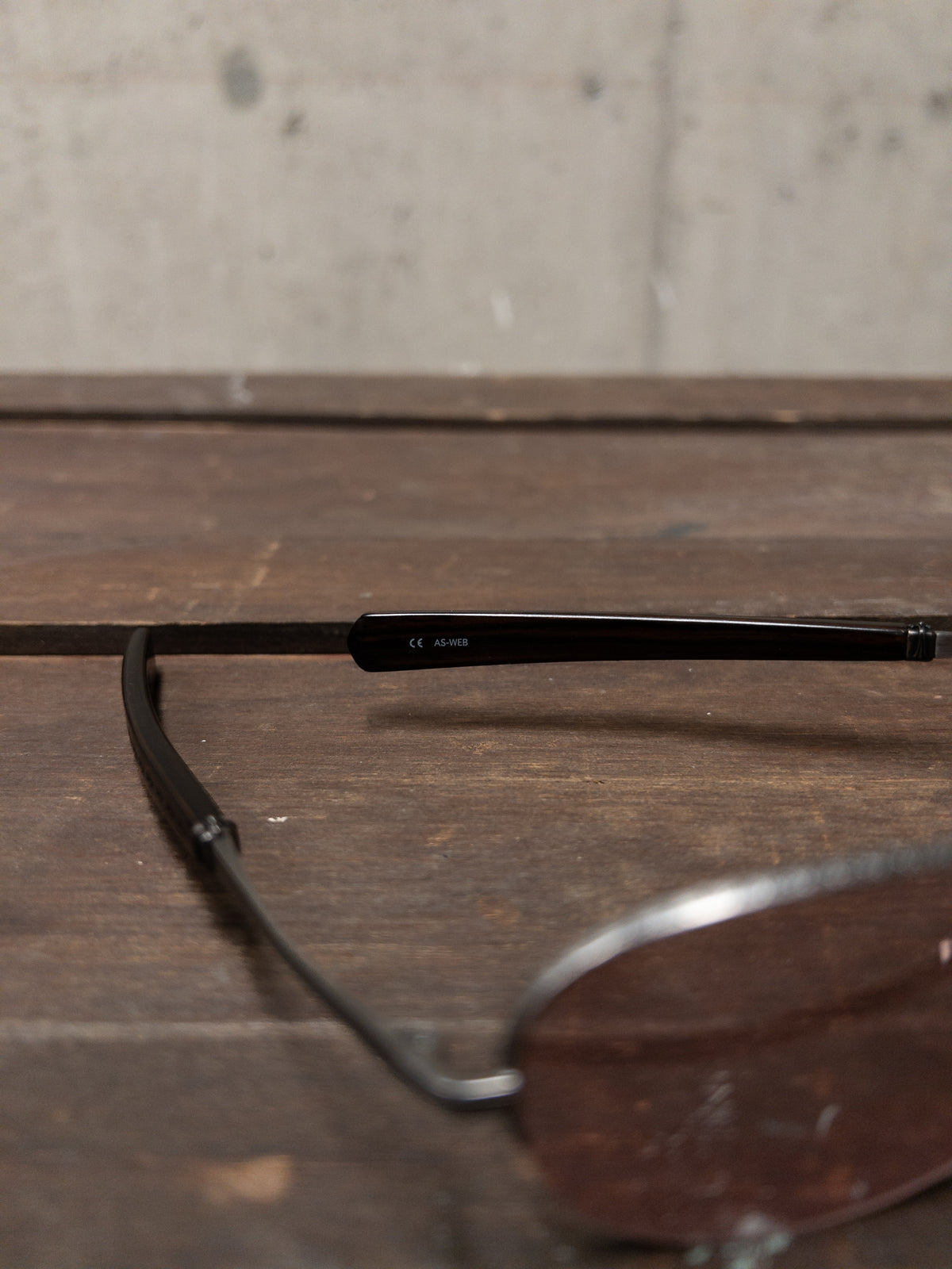 Chrome Hearts Wine Lens Aviator Sunglasses with Antique Silver and Wood Temples - Camo Carry Case