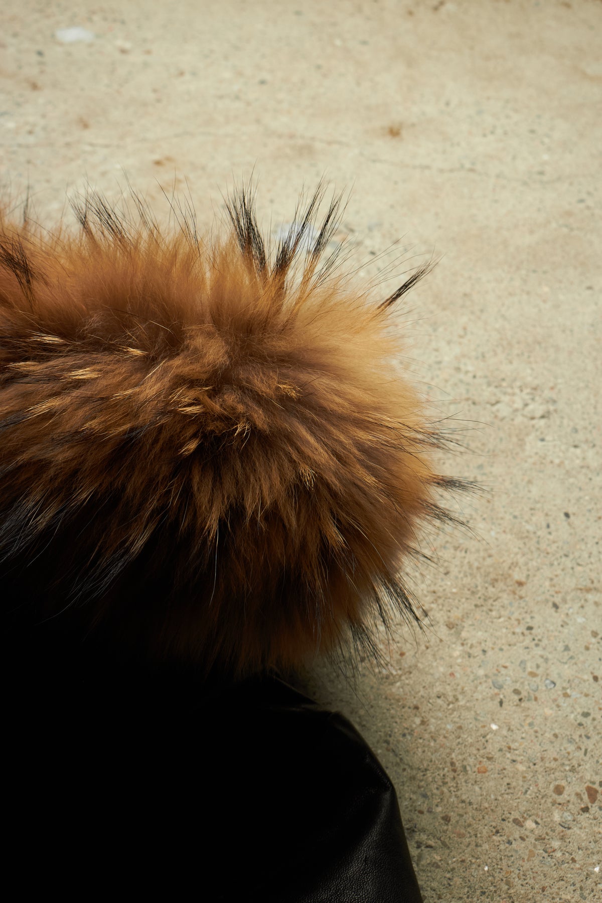 G.O.A [31647013] LAMB LEATHER DETACHABLE RACOON FUR HOODED JACKET