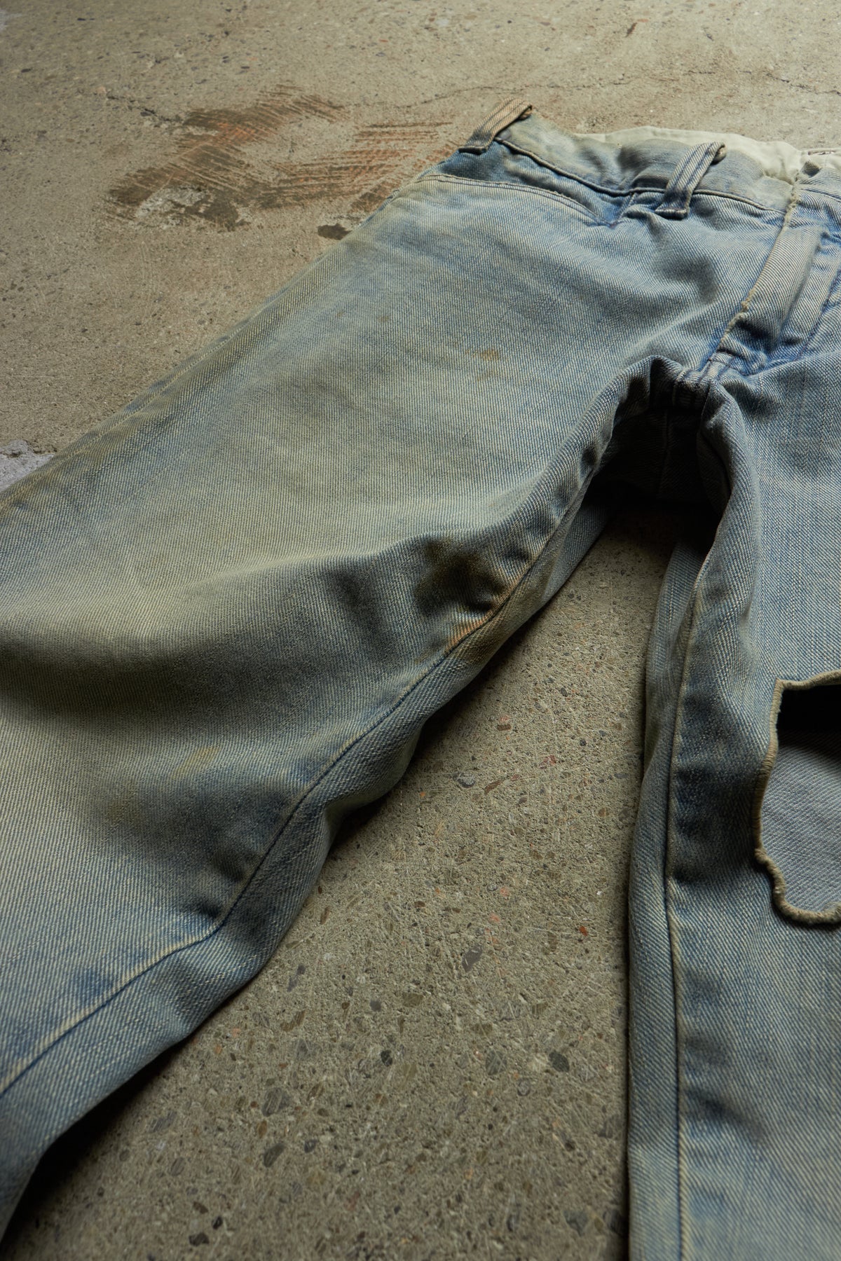 N.HOLLYWOOD LEE CUT OUT BLUE WASH DENIM