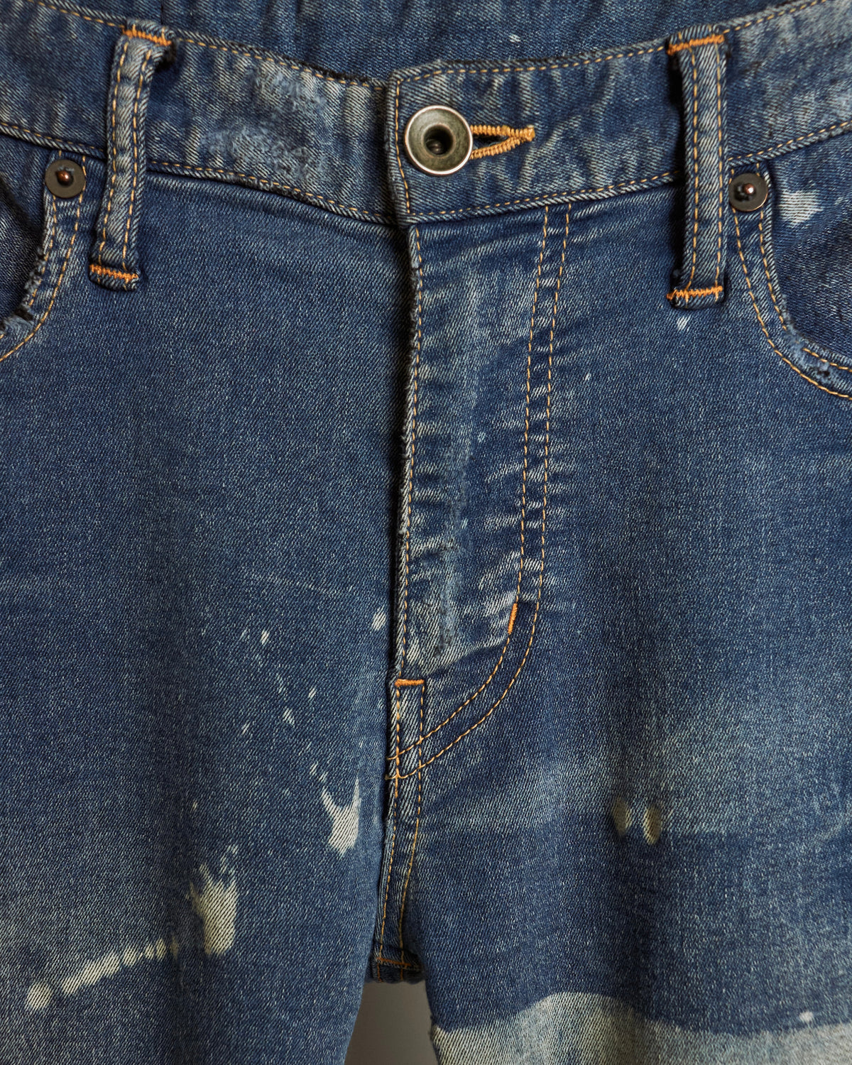 L.G.B. [ST103-B2D] Distressed Star Print Blue Denim