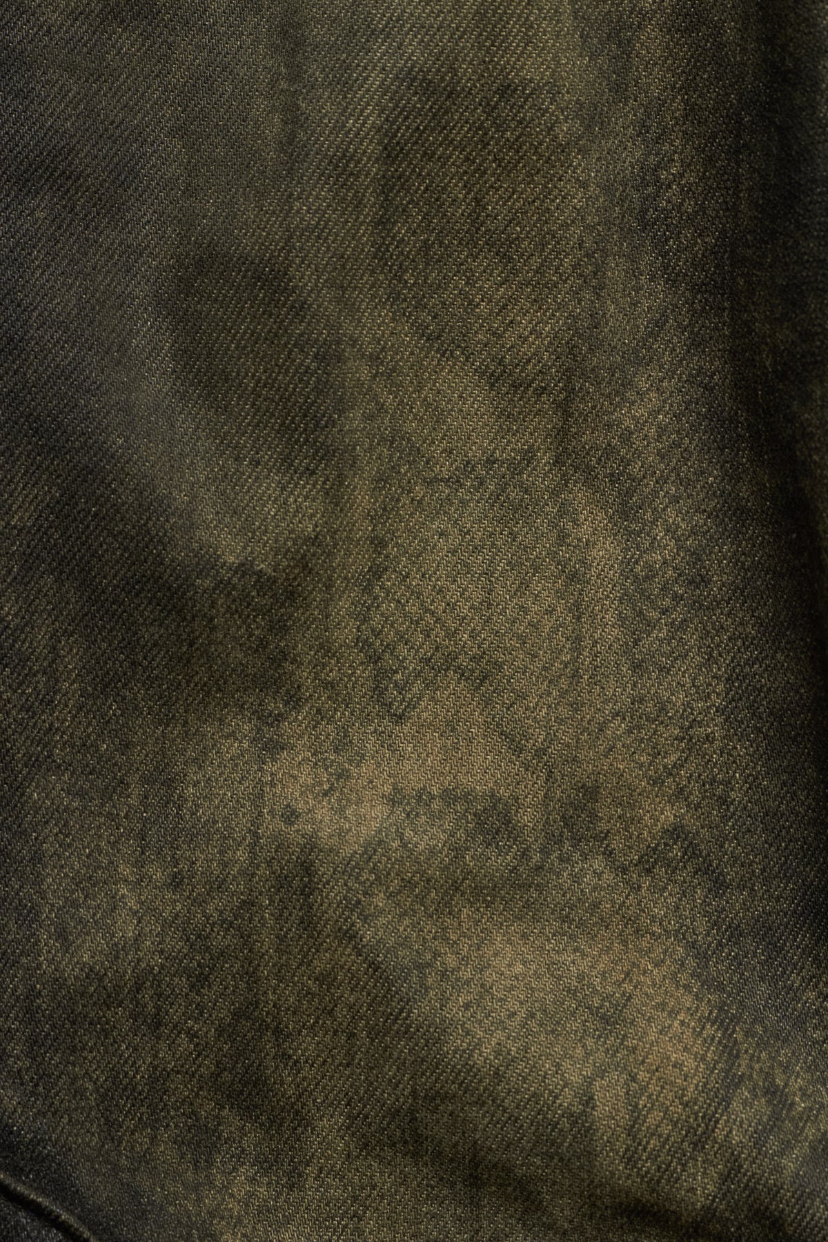 TORNADO MART [8117018] WAXED SNAKESKIN FLARED DENIM