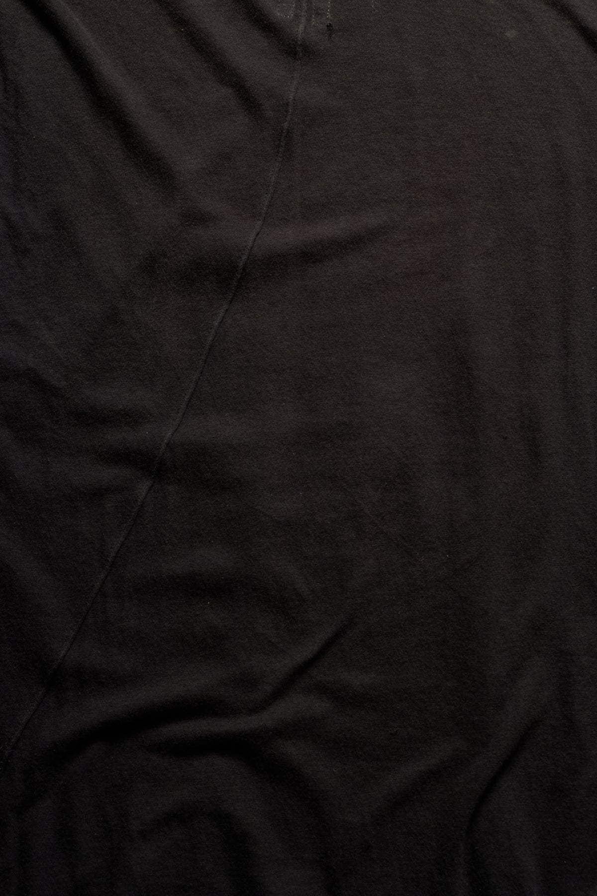 RICK OWENS MAINLINE FW21 [GETHSEMANE] BLACK UNSTABLE COTTON LONG SLEEVE