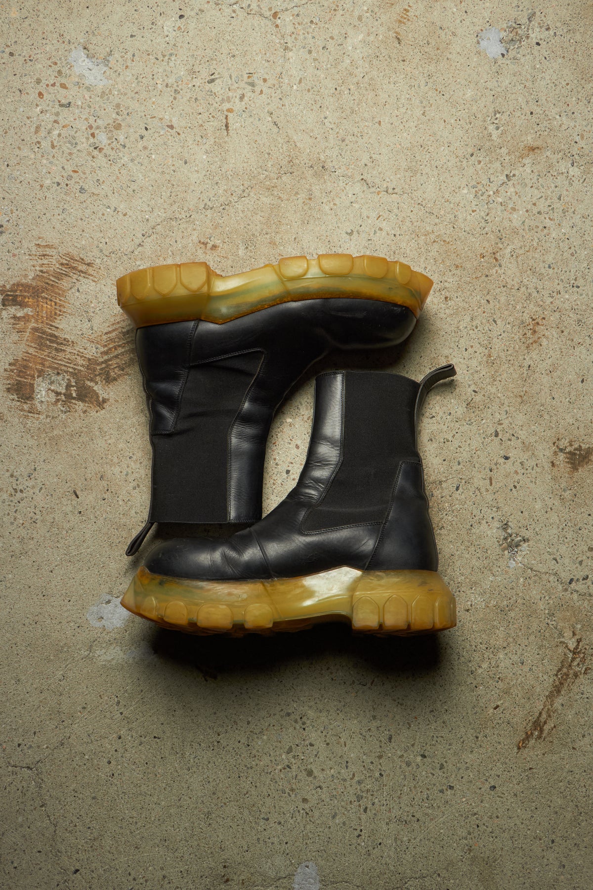 RICK OWENS [BEATLE] BOZO TRACTOR SOLE LEATHER BOOT