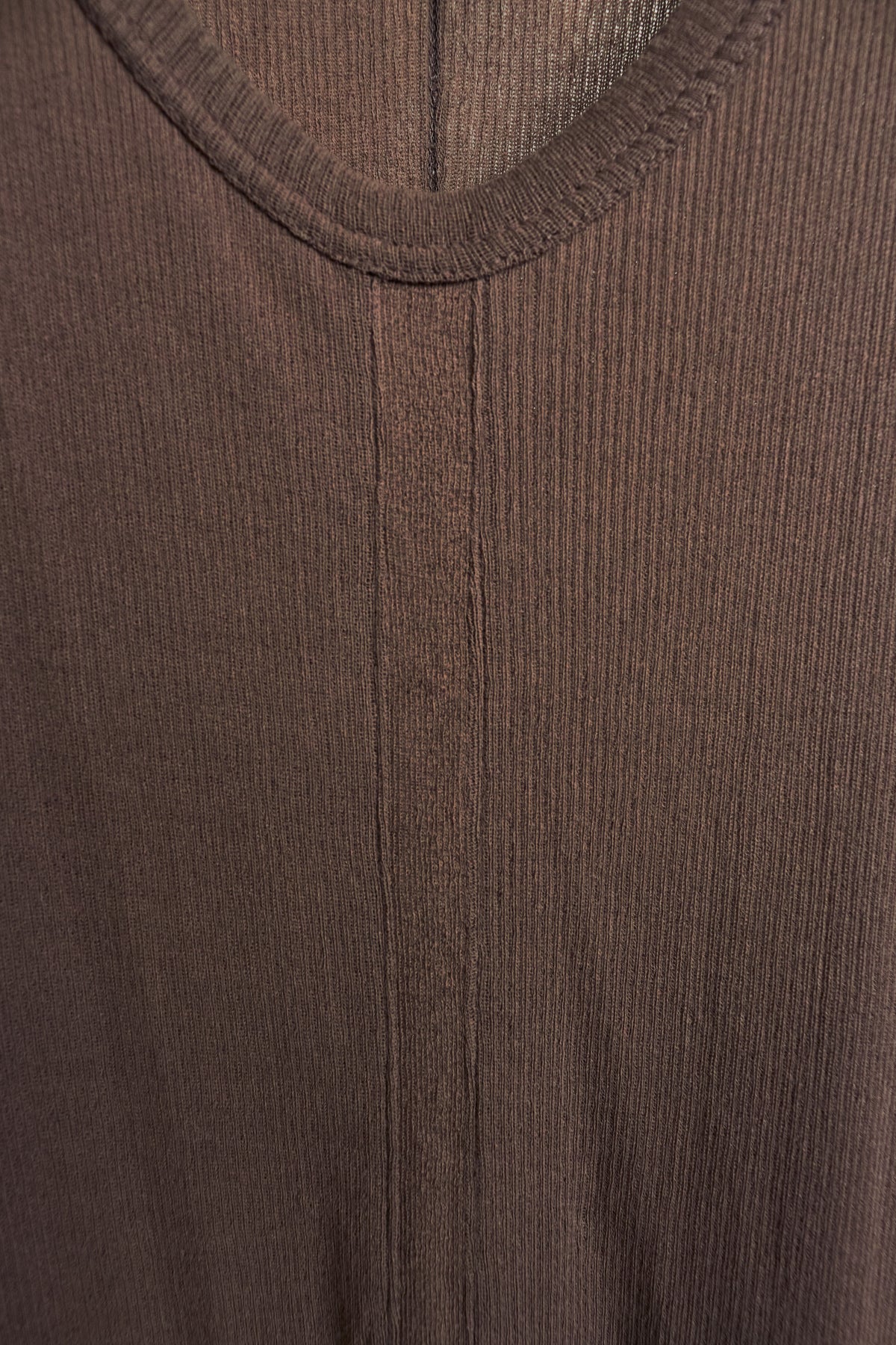 [SAMPLE] JULIUS_7 Silk Cotton Ribbed Distressed Tank Top [Permanent Collection]