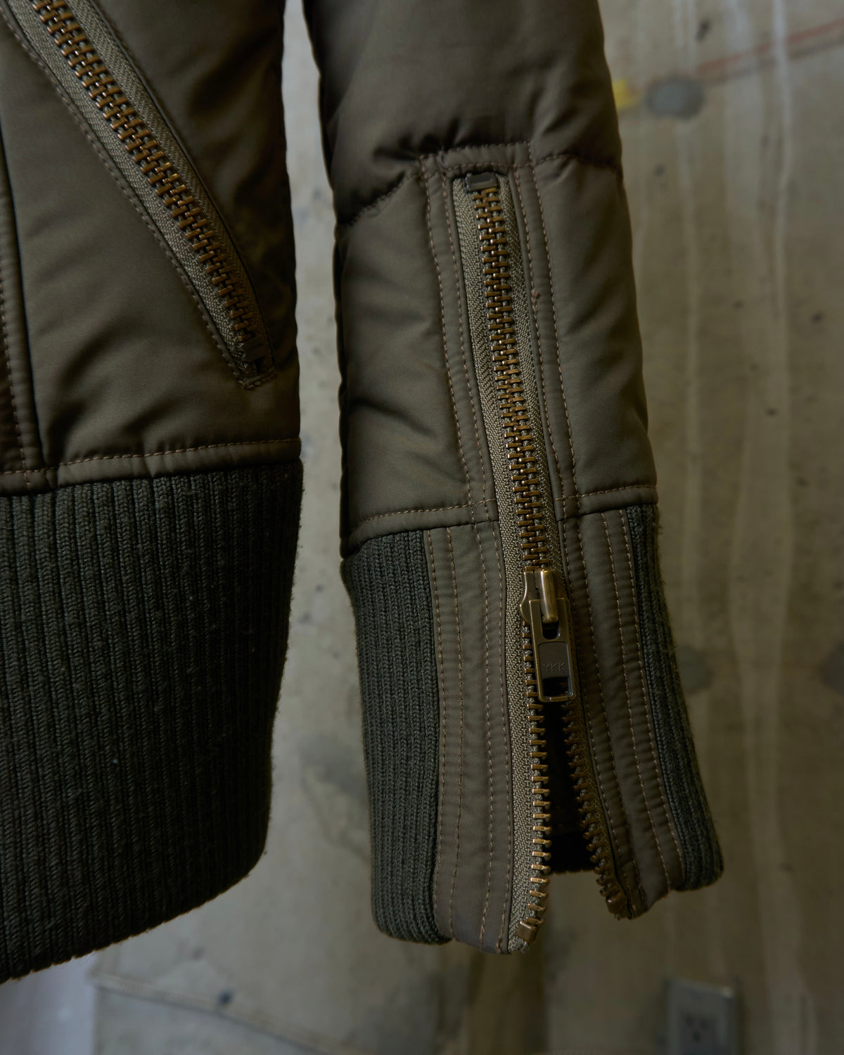 L.G.B. [PARACHUTE DOWN/JK] Emerald Double Zip Fur Bono