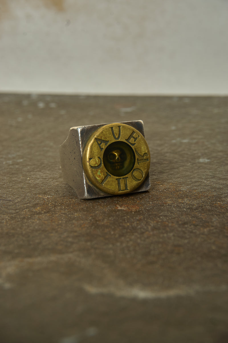 VERONICA BY LED RECHWE ENCAPSULATED SKULL RING