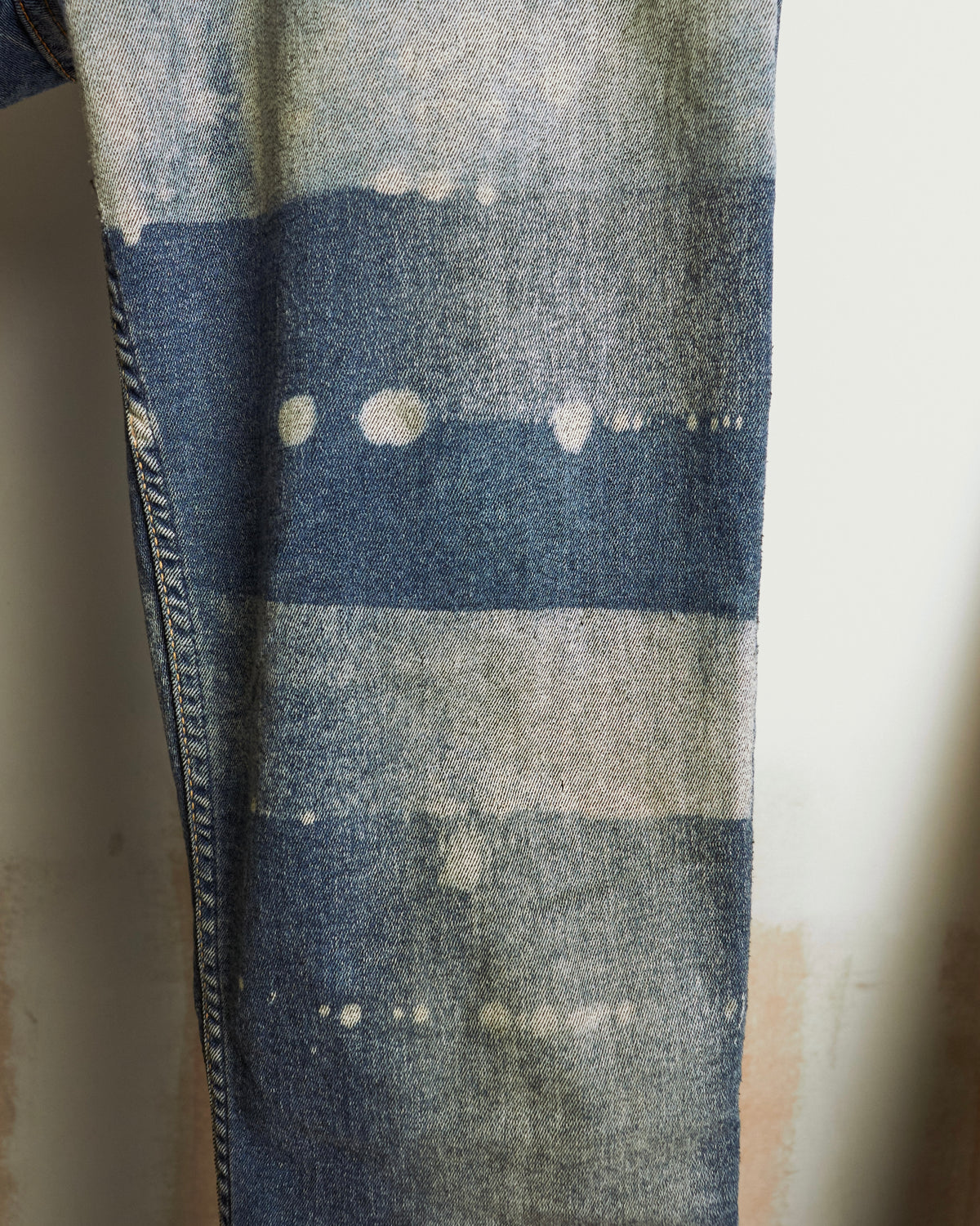 L.G.B. [ST103-B2D] Distressed Star Print Blue Denim
