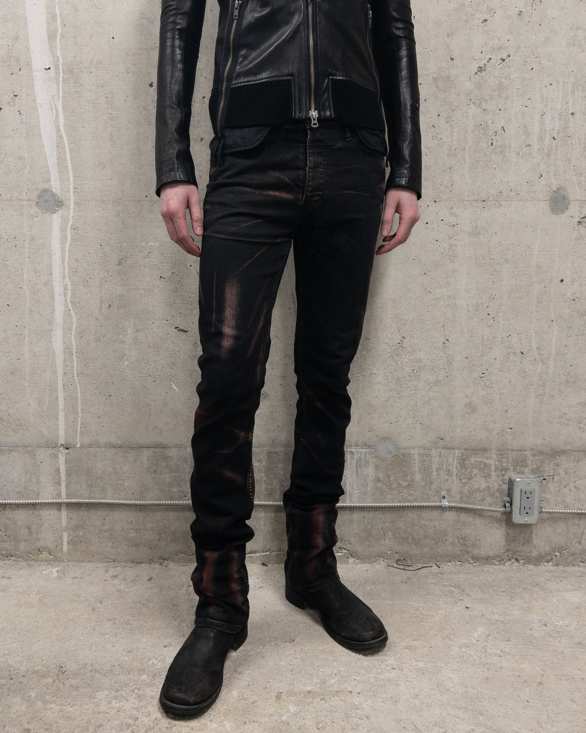 L.G.B. Red Arrow/S-Wolf-B2D Waxed Skinny Denim