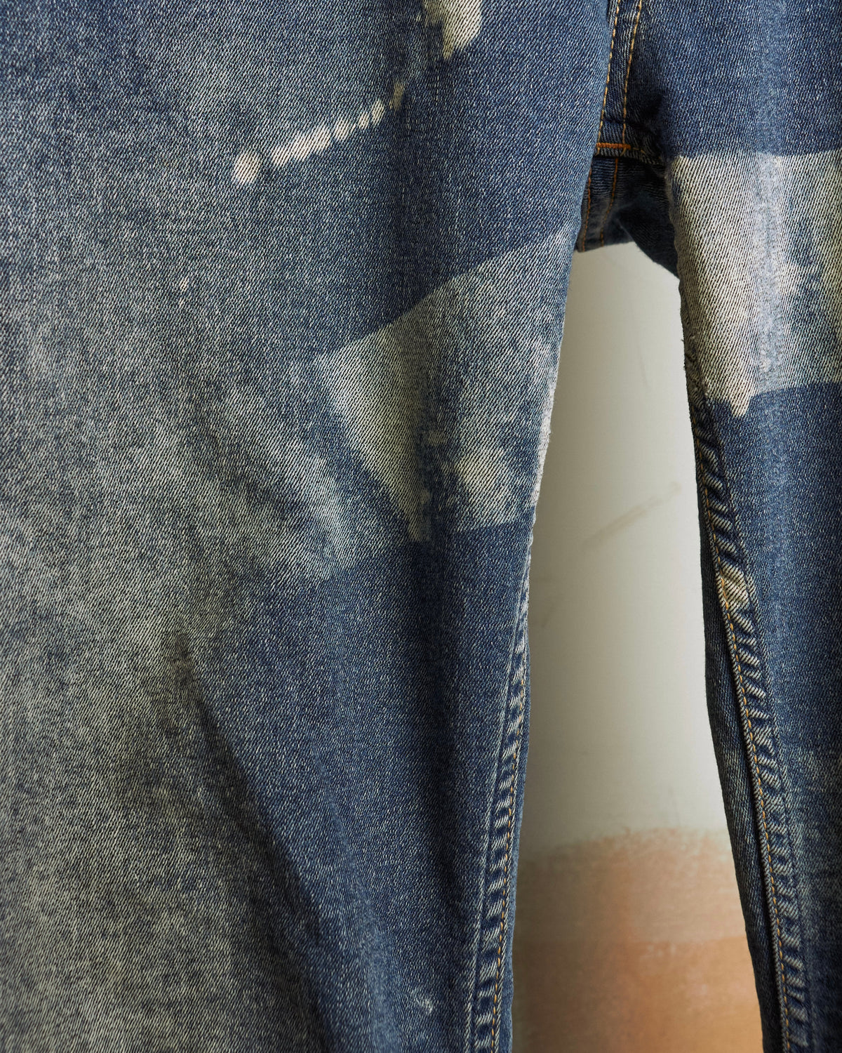 L.G.B. [ST103-B2D] Distressed Star Print Blue Denim