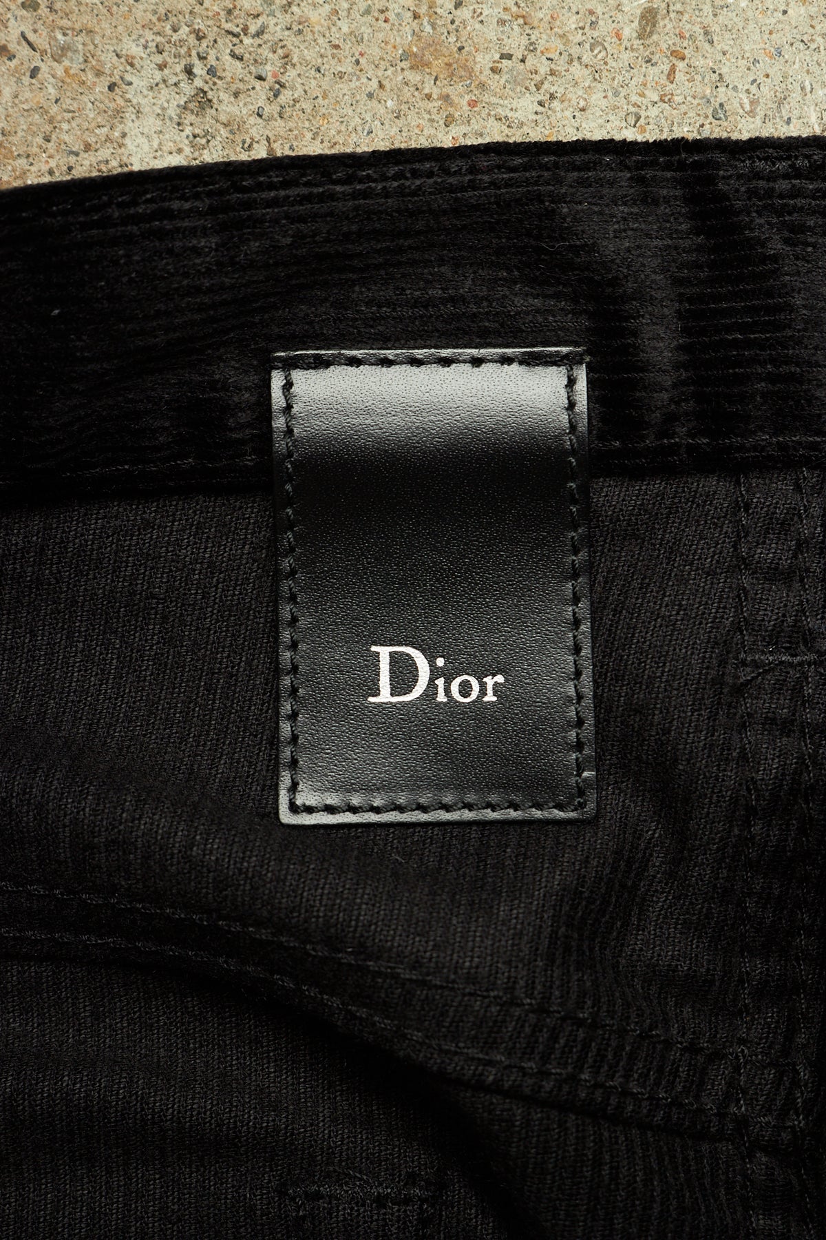 DIOR AW 07 [NAVIGATE] BLACK CORDUROY WAXED PANTS