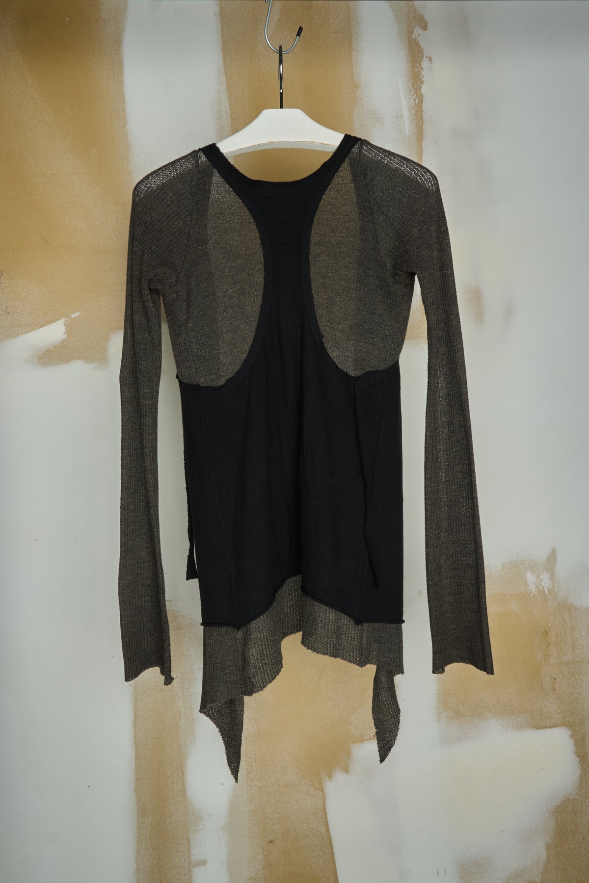 L.G.B. [MU/CARDI] Vampire Waffle Textures Vest Cardigan