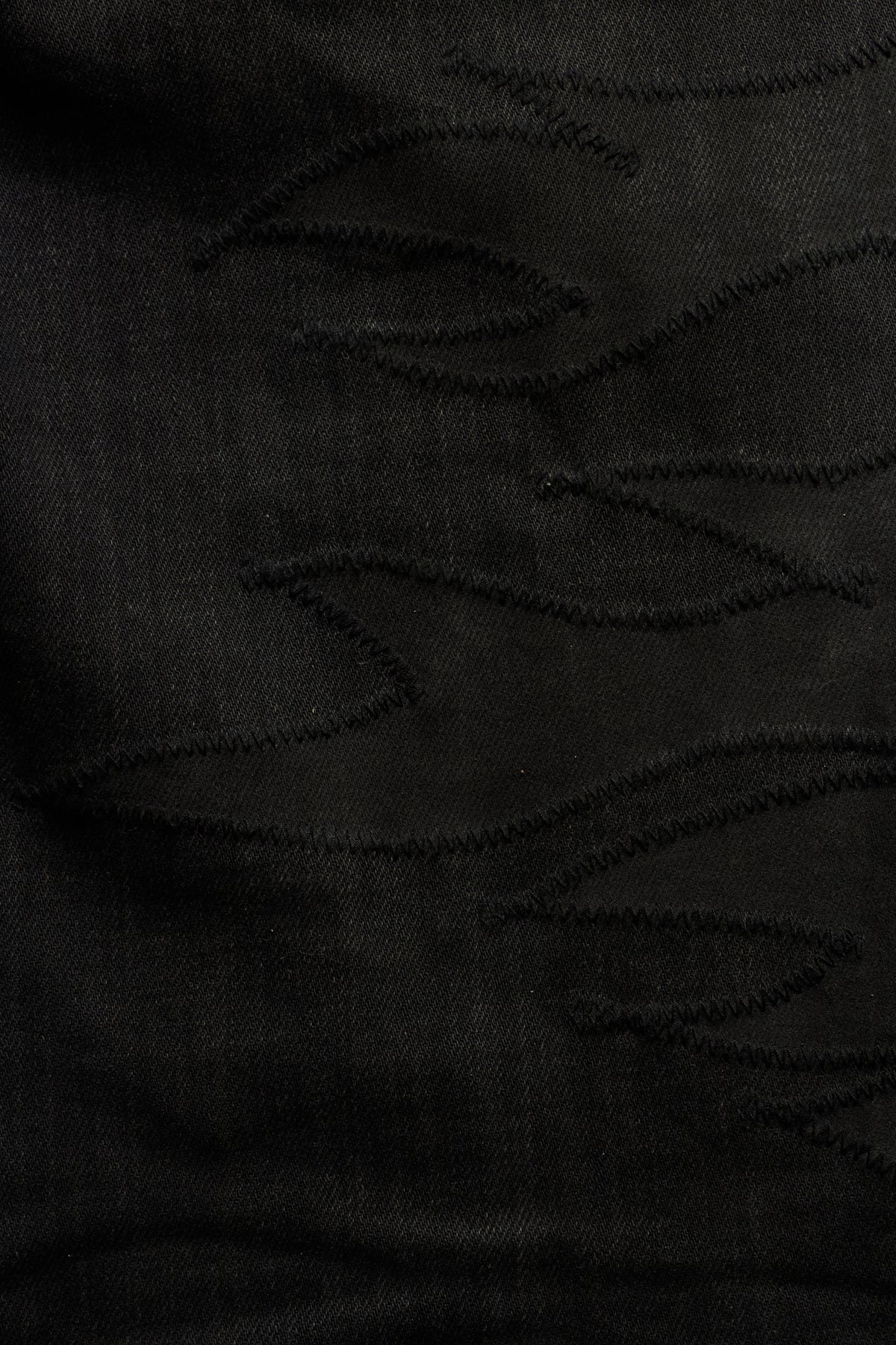 OPAQUE FATE X TORNADO MART PIERCED LEATHER PANEL FLARED DENIM