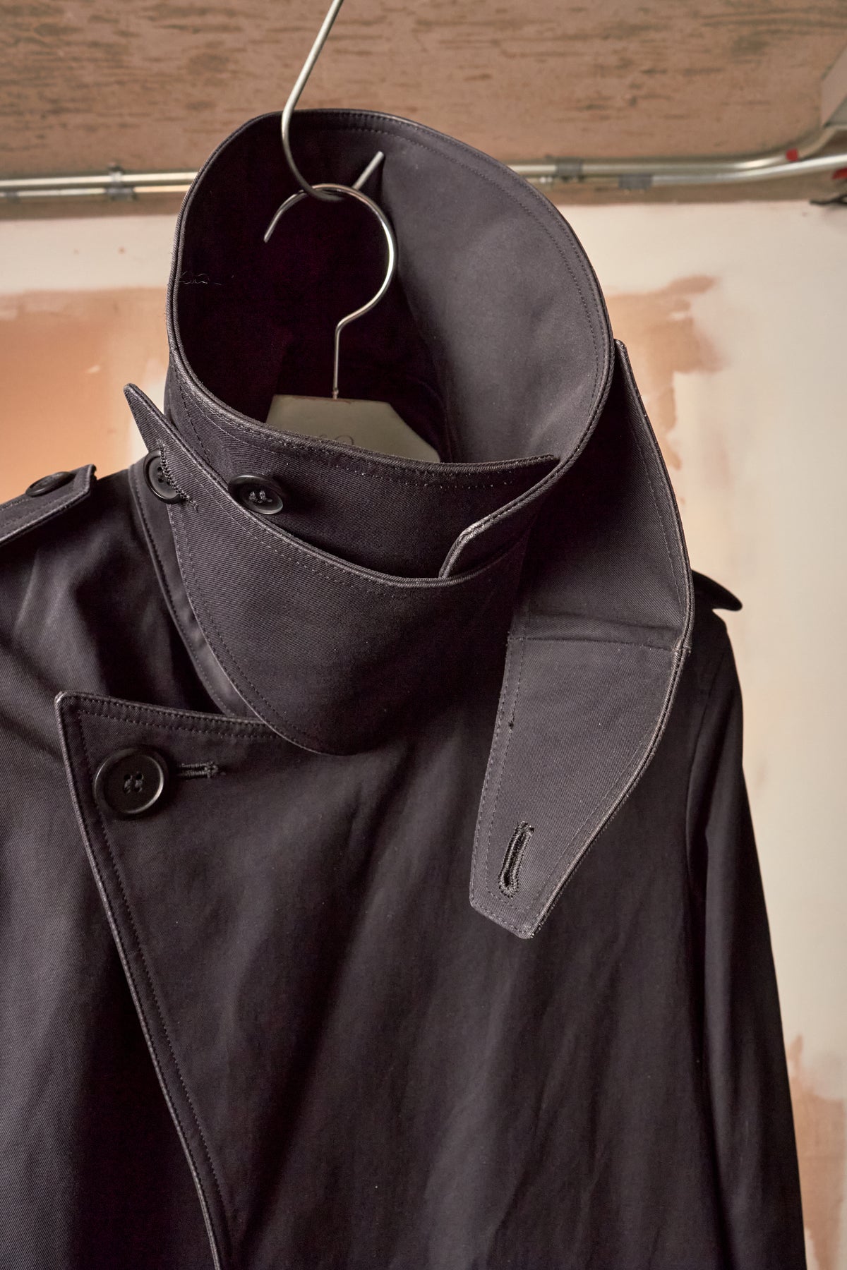 Lad Musician [No. 221-250] Double Breasted Military Masked Trench Jacket