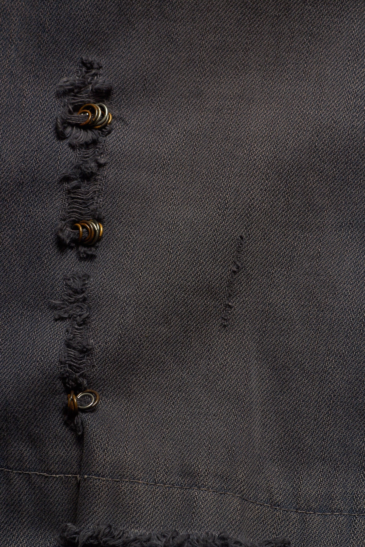 IFSIXWASNINE MUD MAX BOOTCUT PIERCED BLACK DENIM