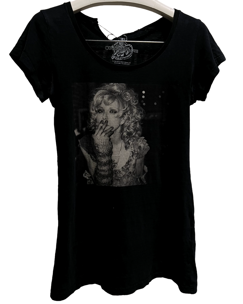 Tee-shirt Court à Imprimé Hysteric Glamour Courtney Love Fume
