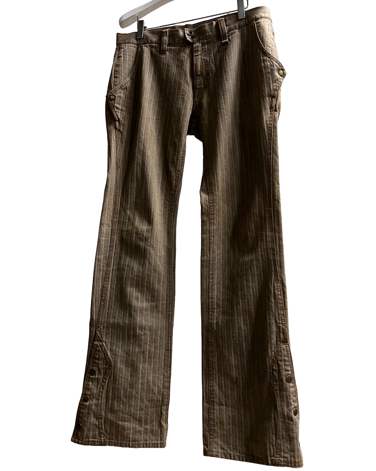 Nicole Club For Men Stripped Adjustable Flare Pants