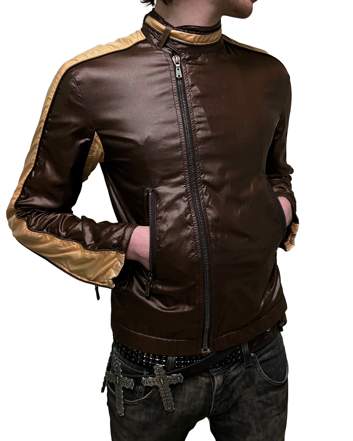 YSL Rive Gauche By Tom Ford Nylon Moto Jacket