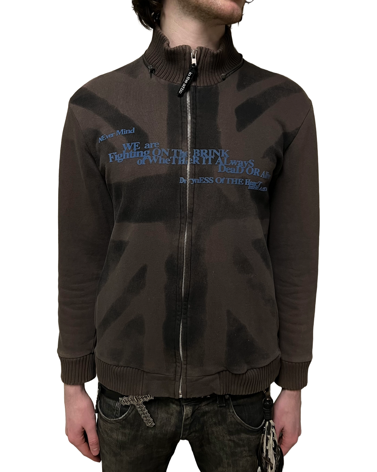 In The Attic Union Jack Print Zip Up Hoodie