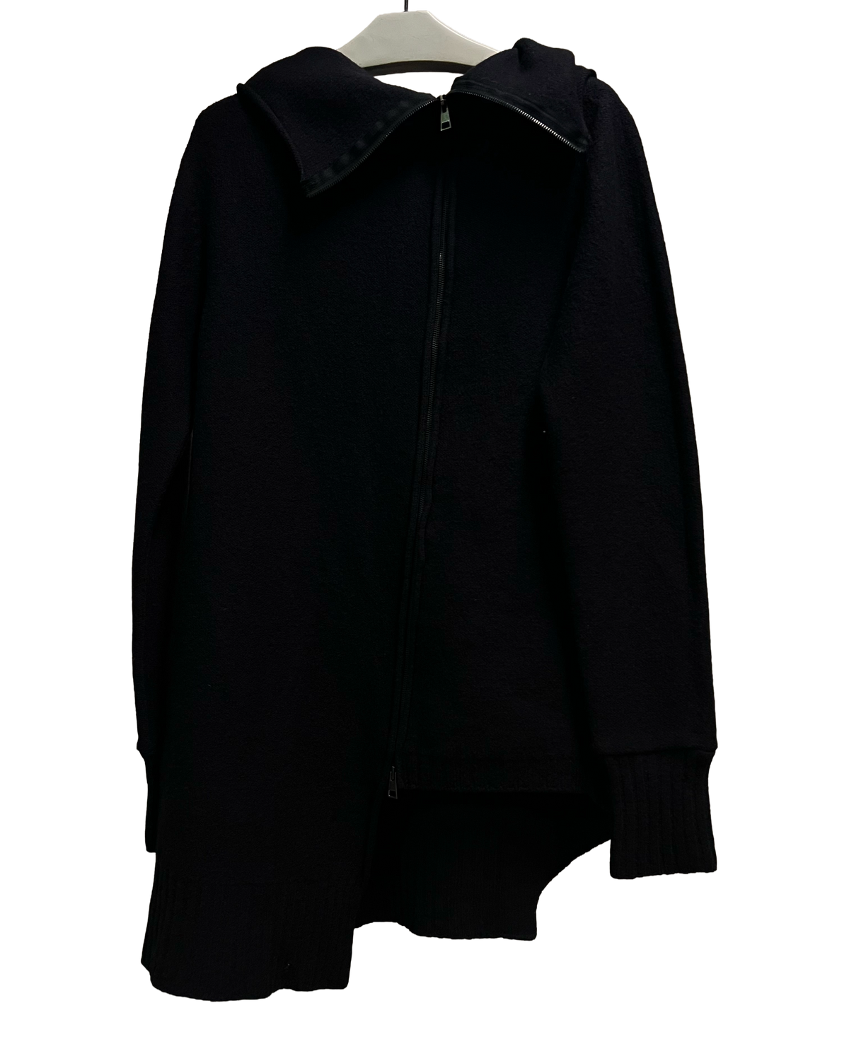 MD75 Cowl Neck Asymmetrical Zip Up Hoodie