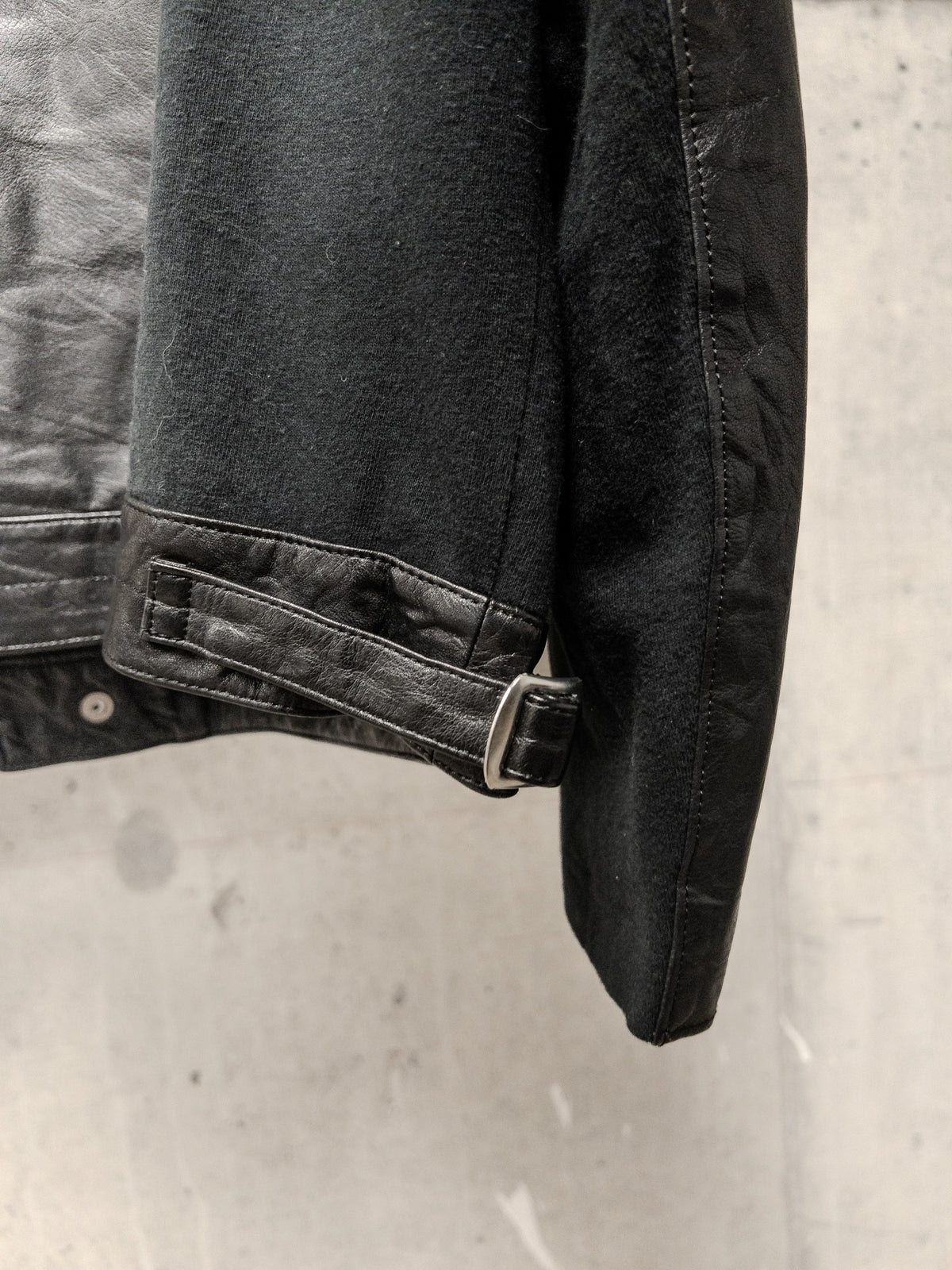 UNDERCOVER Spring Summer 2022 [Once in a Lifetime] Graphic Biker Hybrid Cow Leather Jacket