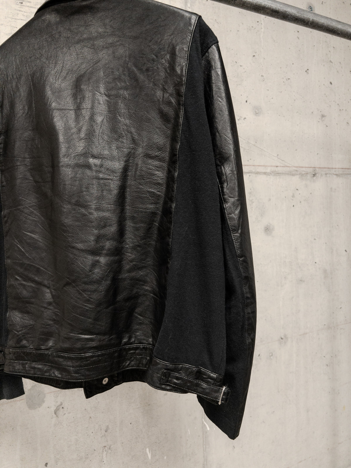 UNDERCOVER Spring Summer 2022 [Once in a Lifetime] Graphic Biker Hybrid Cow Leather Jacket