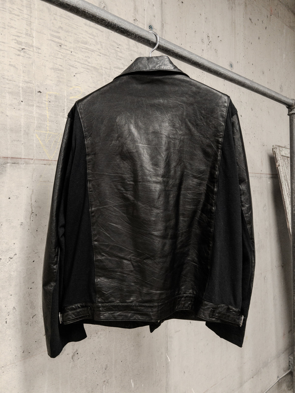 UNDERCOVER Spring Summer 2022 [Once in a Lifetime] Graphic Biker Hybrid Cow Leather Jacket