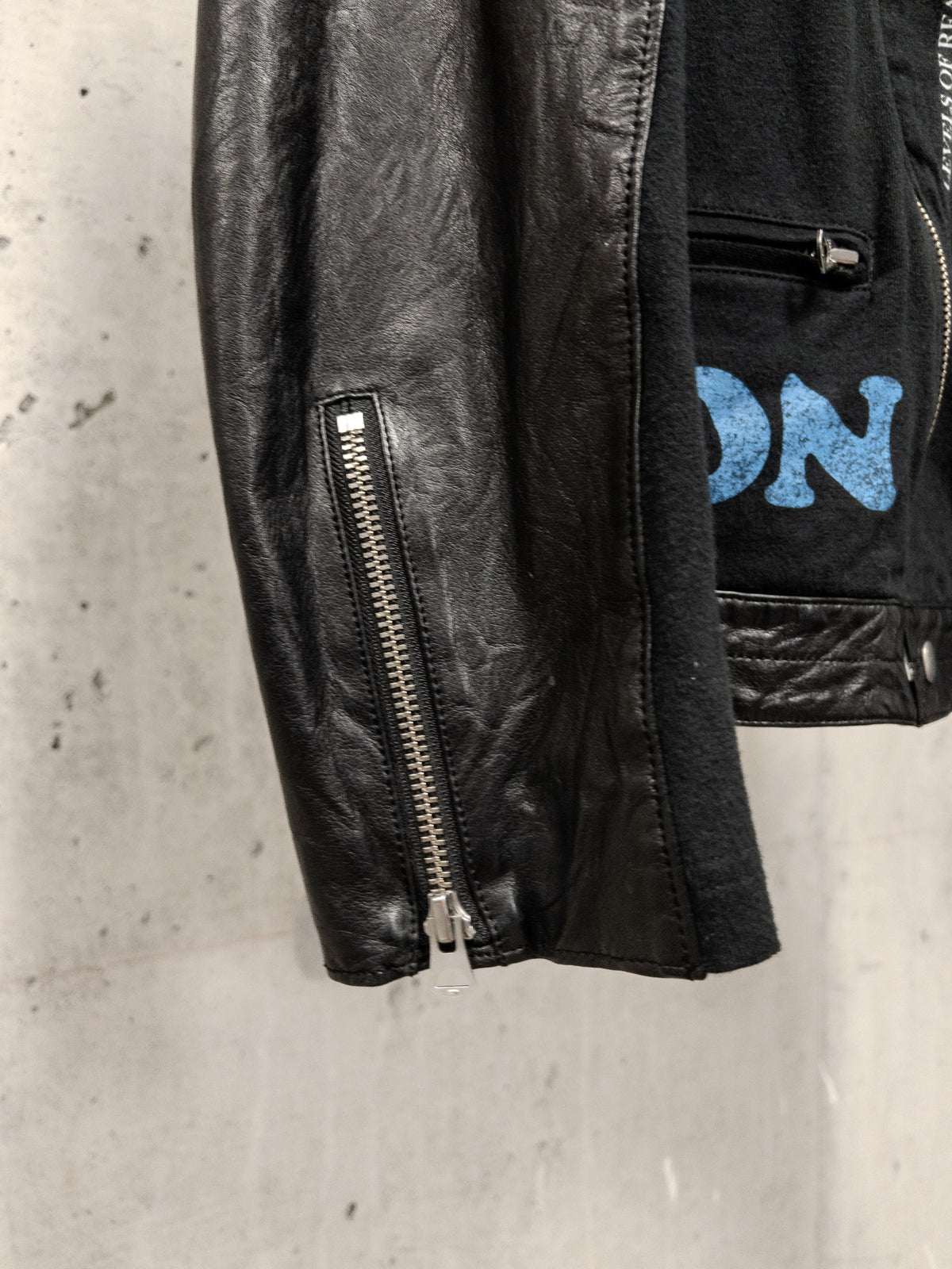 UNDERCOVER Spring Summer 2022 [Once in a Lifetime] Graphic Biker Hybrid Cow Leather Jacket