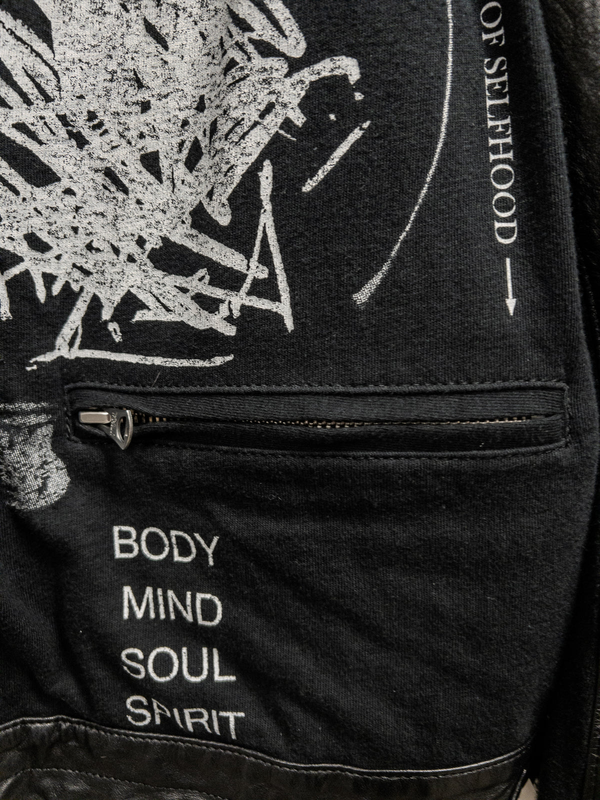 UNDERCOVER Spring Summer 2022 [Once in a Lifetime] Graphic Biker Hybrid Cow Leather Jacket