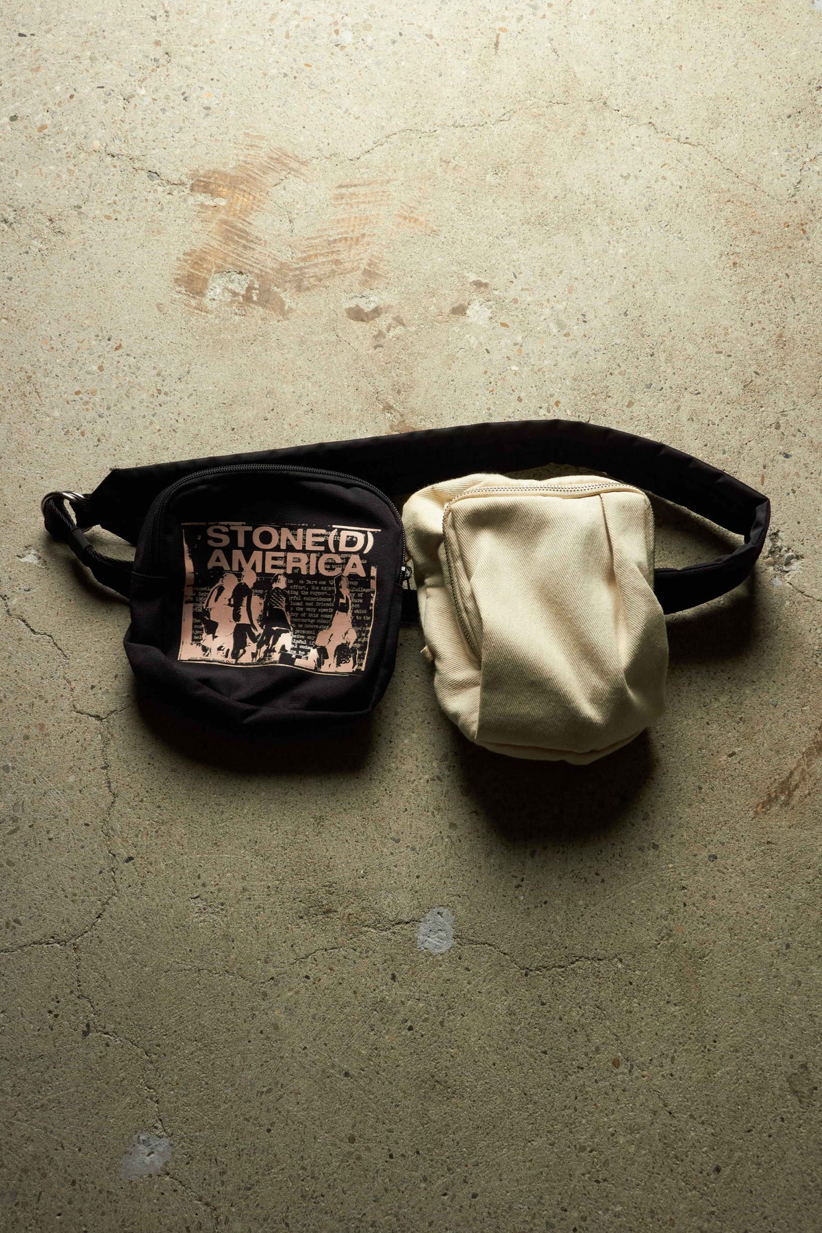 RAF SIMONS X EASTPAK [STONE(D) AMERICA] GRAPHIC SLING BAG