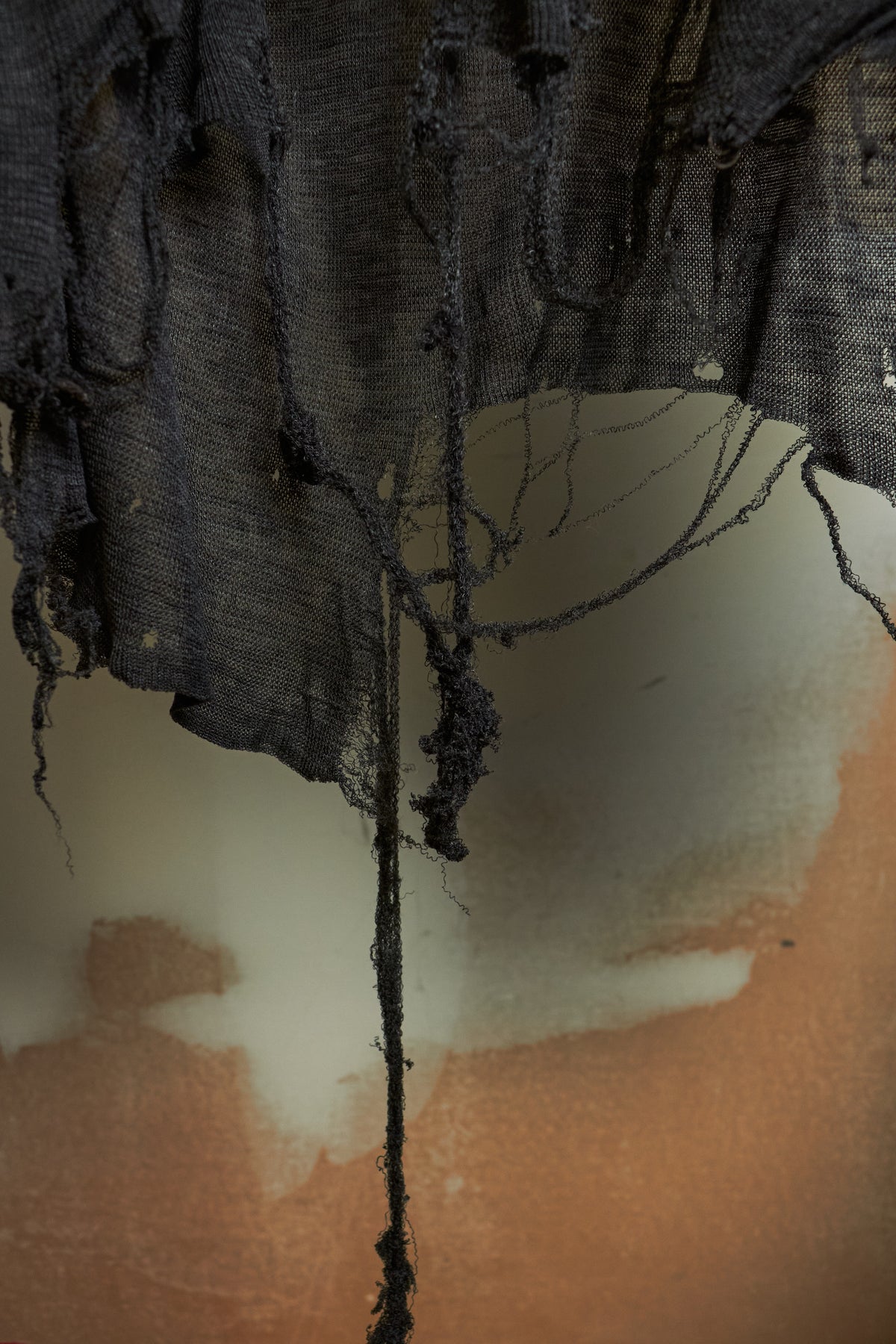 14th Addiction Distressed Sheer Long Sleeve Shirt