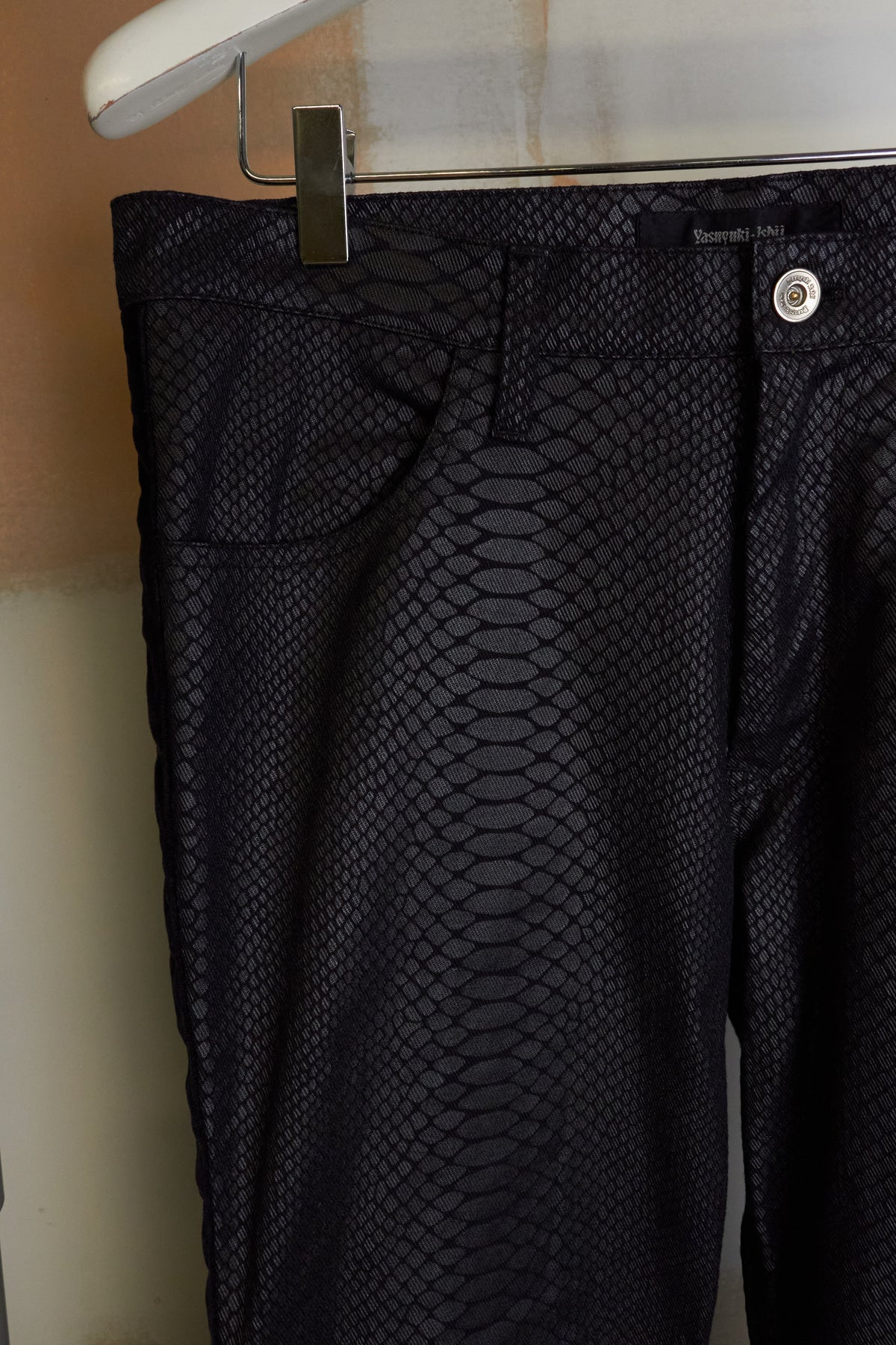 Yasuyuki Ishii Python Print Flared Denim