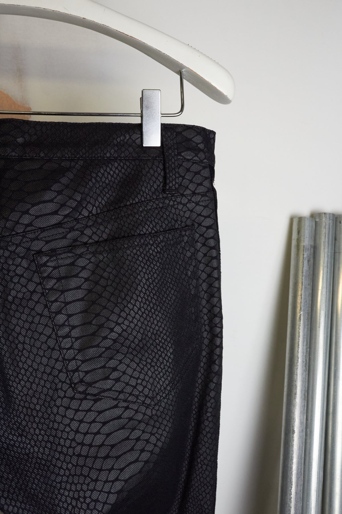 Yasuyuki Ishii Python Print Flared Denim