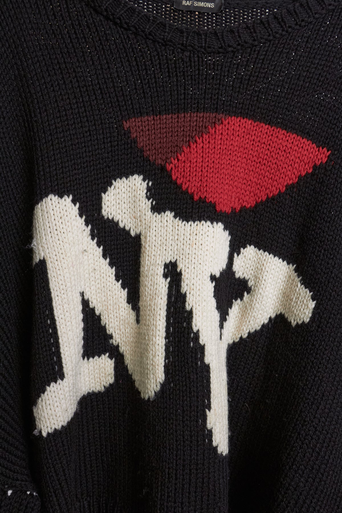 Raf Simons Fall Winter 2017 “I Love NY” Wool Cropped Knit Sweater