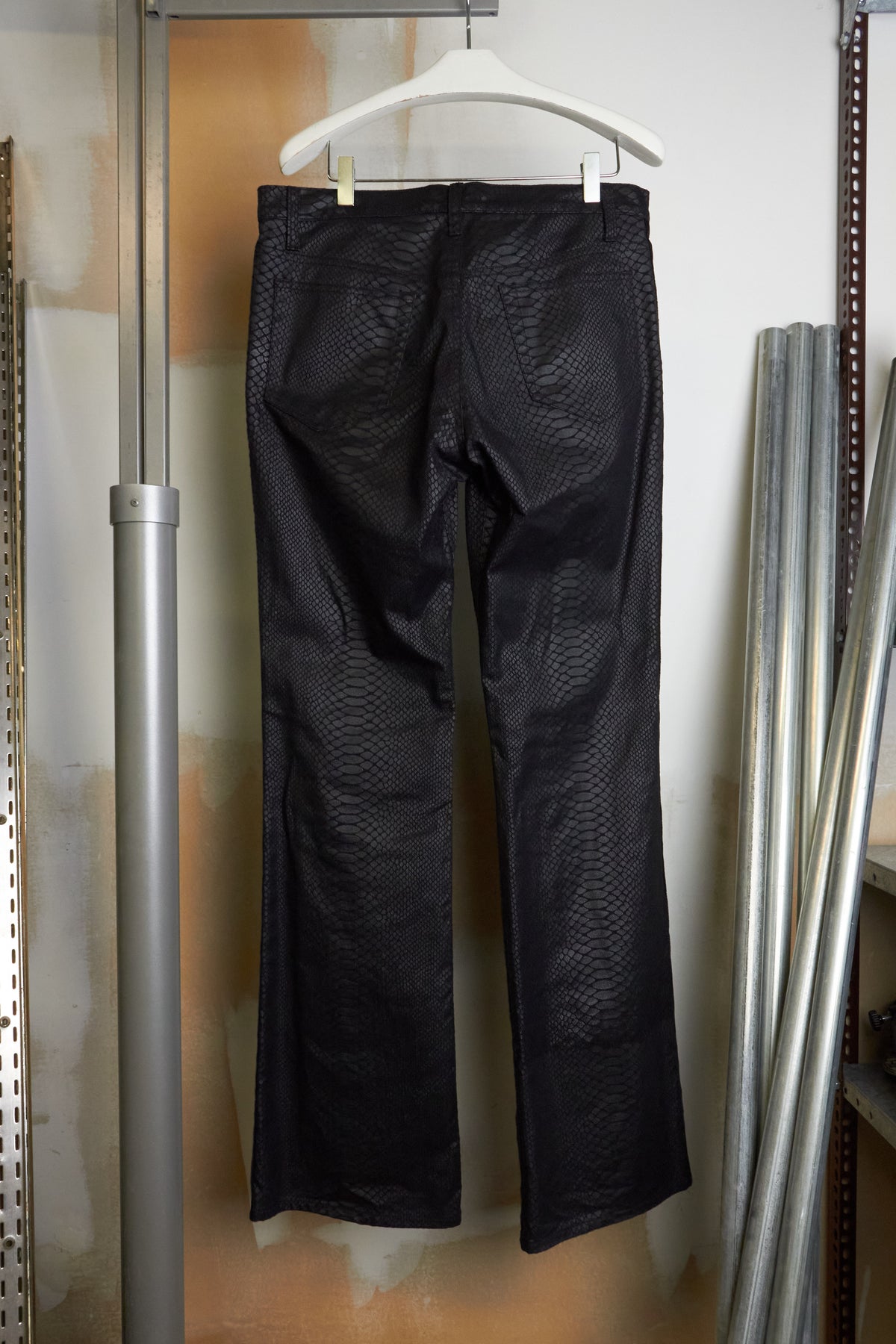 Yasuyuki Ishii Python Print Flared Denim
