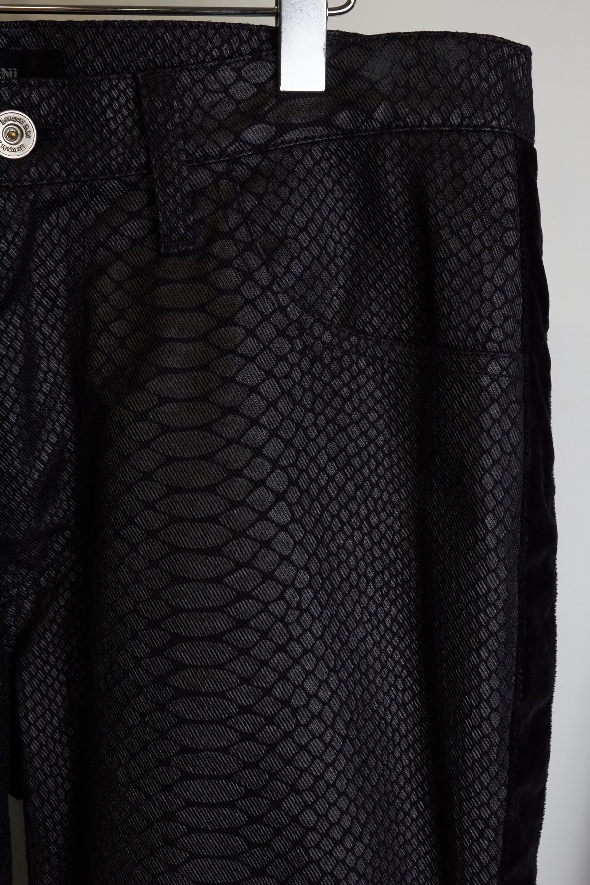 Yasuyuki Ishii Python Print Flared Denim
