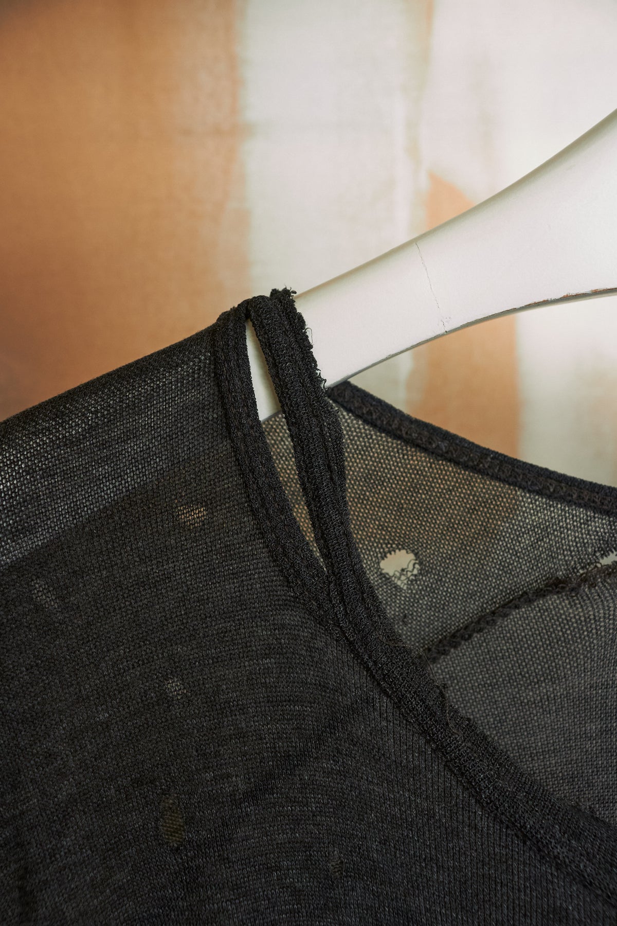 14th Addiction Distressed Sheer Long Sleeve Shirt
