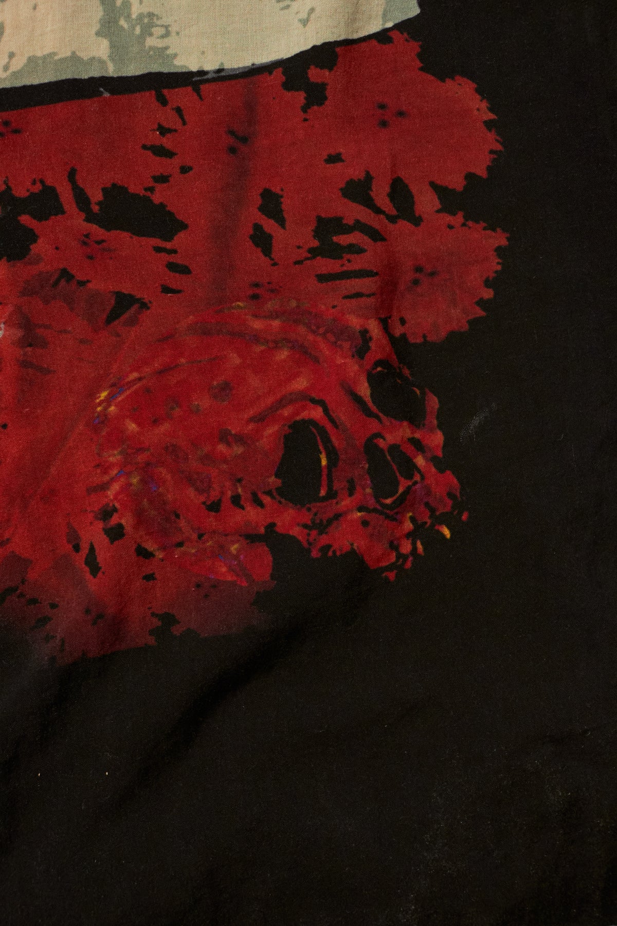 2018 Autumn Winter Black Scandal Yohji Yamamoto [Blood Stained Cat] Double Collared Graphic Dress Shirt